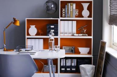 Grey and Orange Office