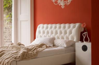 Orange and White Bedroom