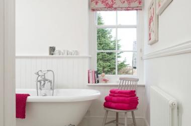 Pink and White Bathroom