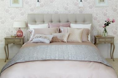 Pink and Grey Bedroom