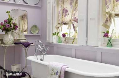 Vintage Purple Bathroom