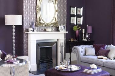 Bold Purple Living Room