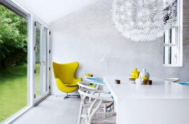 White and Yellow Dining Room